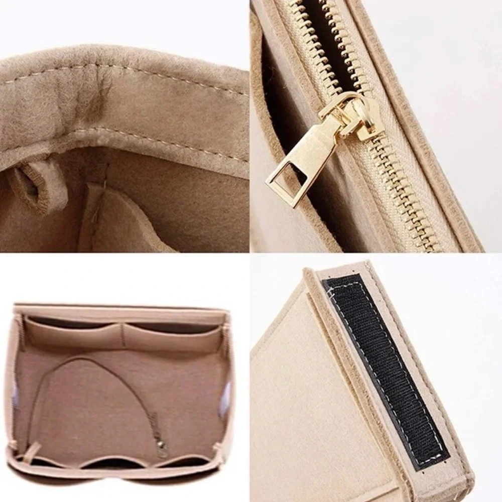 Elegant Tan Makeup Organizer